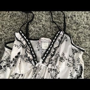 Two for one. Black and white nightgowns